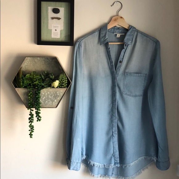 beachlunchlounge Tops - beachlunchlounge Chambray top